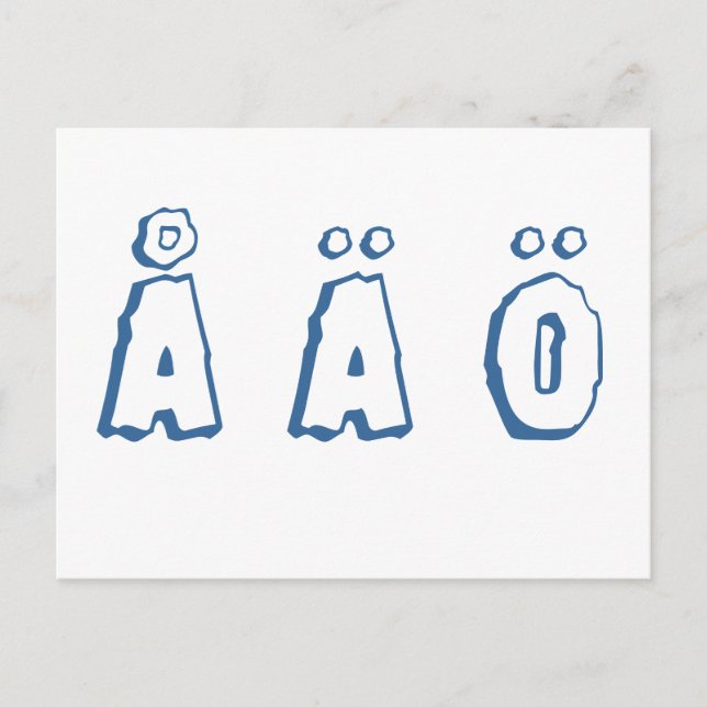 Carte Postale Swedish letters (Devant)