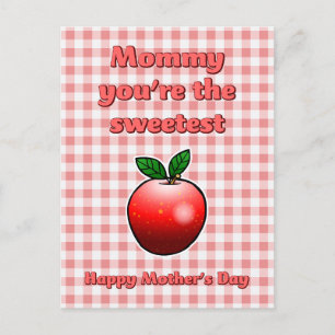 Carte postale Sweest Red Apple Mothers Day