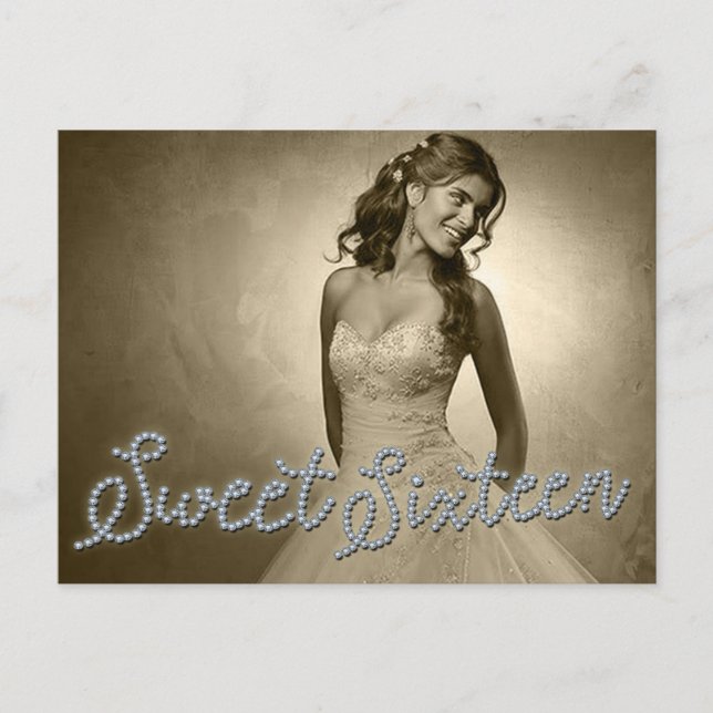 Carte postale SWEET 16 SIXTEEN DIAMOND GLAMOR (Devant)