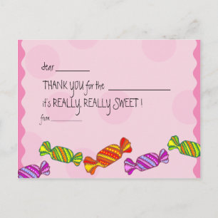 Carte Postale Sweet as a toffee - Les enfants remercient les car