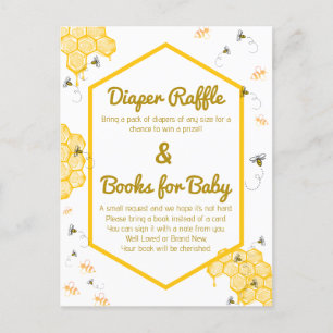 Carte Postale Sweet As Can Bee Diaper Raffle & Livres 4 Bébé
