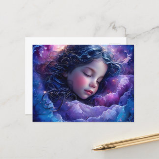 Carte Postale Sweet Dreams Sleeping Girl