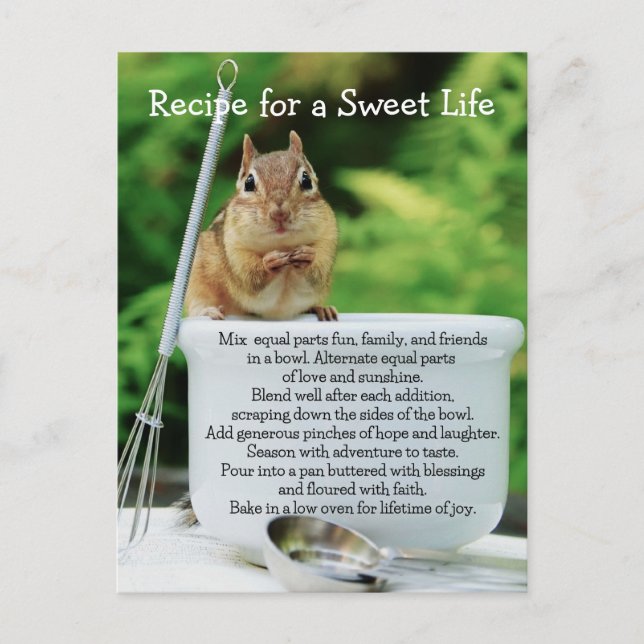 Carte Postale Sweet Life Little Chipmunk (Devant)