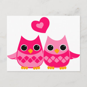 Carte Postale Sweet Love Owls