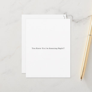 Carte Postale Sweet Motivational You're Amazing Card