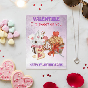 Carte Postale Sweet on you Cupcake valentine's day