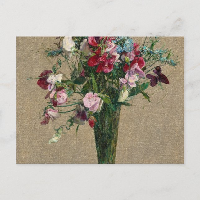 Carte Postale Sweet Peas and Nigelles, 1886 by Fantin-Latour (Devant)