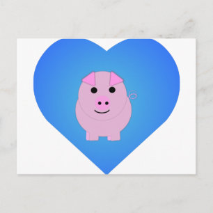 Carte Postale Sweet Piggy Love