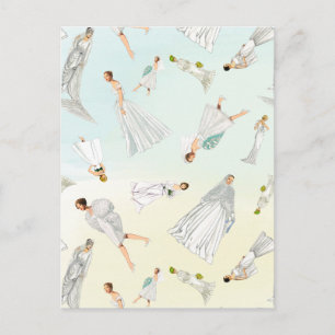 Carte Postale Sweet Vintage robe de mariage Motif