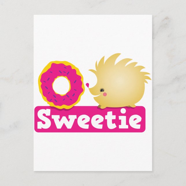 Carte Postale sweetie HEDGEHOG (Devant)