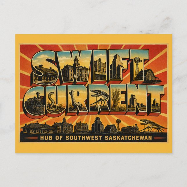 Carte Postale Swift Current Saskatchewan Hub Sud-Ouest (Devant)