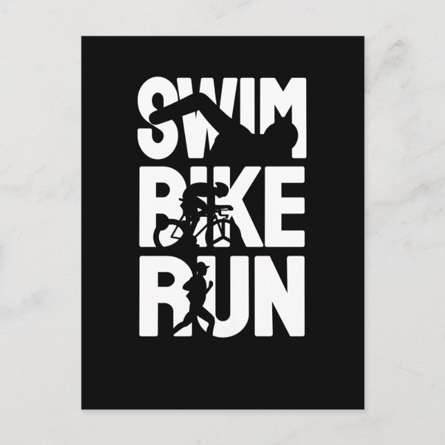 Carte Postale Swim Bike (Devant)