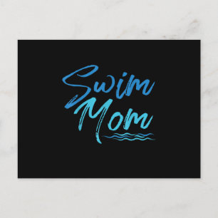 Carte Postale Swim Maman Nager Drôle Mignonne Cadeau