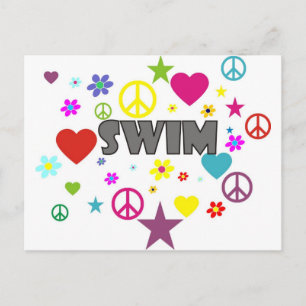 Carte Postale Swim Mixed Graphics
