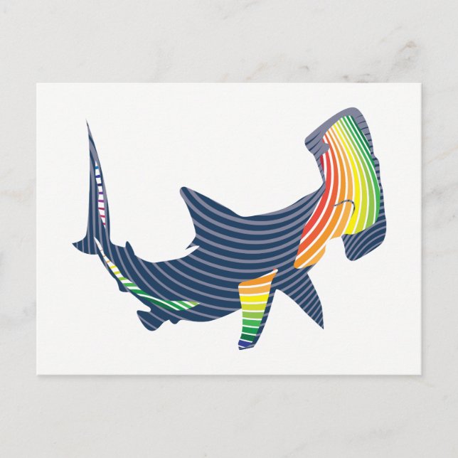 Carte Postale Swirl couleur requin (Devant)