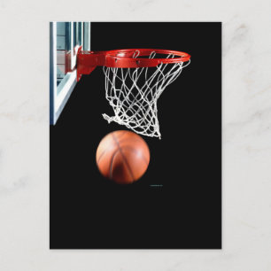 Carte Postale Swish, Basketball through the Net.