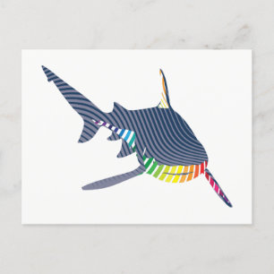 Carte Postale Swoosh couleur requin