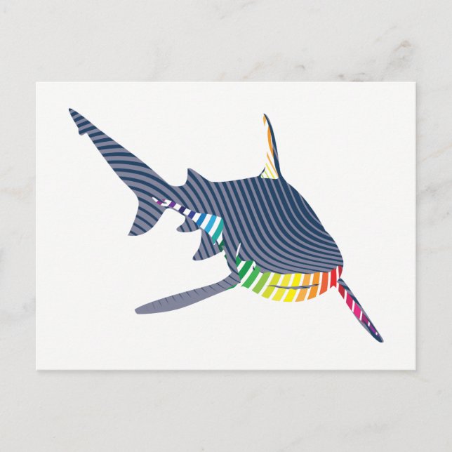 Carte Postale Swoosh couleur requin (Devant)