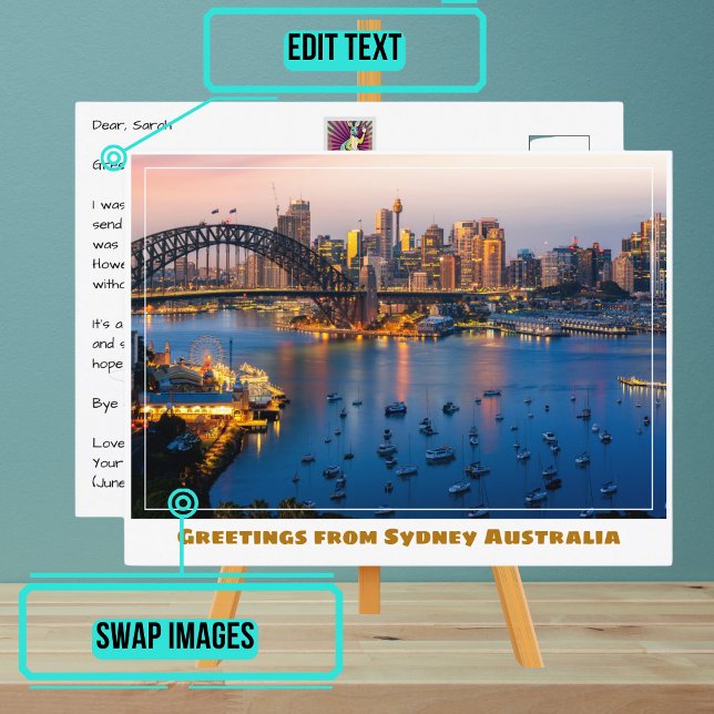 Carte Postale Sydney Australie avec Blue Harbour (Please enjoy our design and see the others in the collection.)