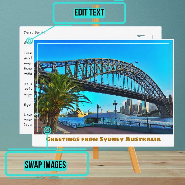 Carte Postale Sydney Australie avec Bridge et Opera House (Please enjoy our design and see the others in the collection.)