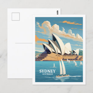Carte Postale Sydney Australie célèbre Vintage voyage Place