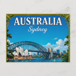 Carte Postale 🌏 Sydney Australie Mémoire Depuis le port 🌏