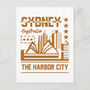 Carte Postale Sydney Australie Ville Portuaire Skyline Moderne D