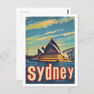 Carte Postale Sydney Australie Vintage célèbre Travel Place