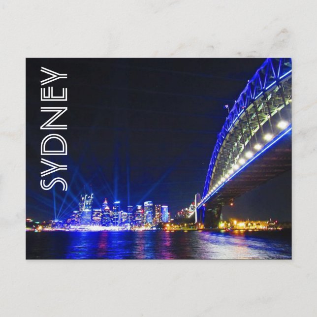 Carte Postale sydney bleu vif (Devant)