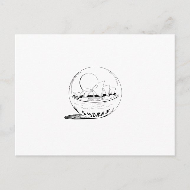 Carte Postale Sydney dans un globe de verre (Devant)