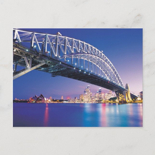Carte Postale Sydney Harbour Bridge à Night Australia (Devant)