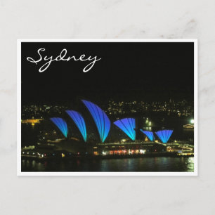 Carte Postale sydney opéra bleu vif