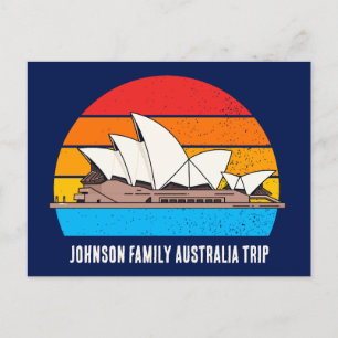 Carte Postale Sydney Opera House Australie Voyage Custom Blue