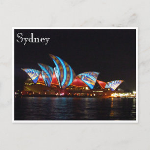 Carte Postale sydney opéra house sails lumineux