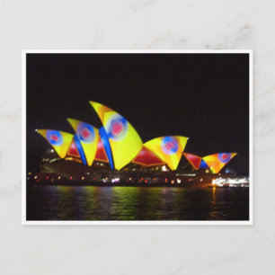 Carte Postale sydney opéra maison jaune