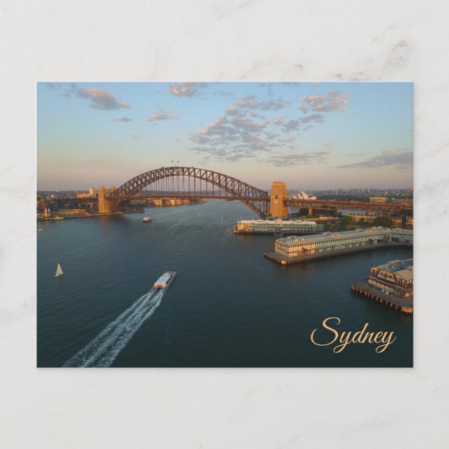 Carte postale Sydney - Photo aérienne du port de S (Devant)