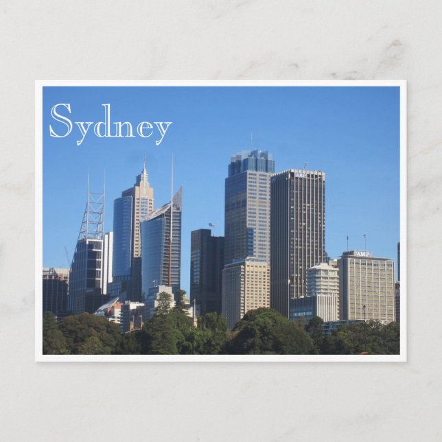 Carte Postale sydney skyline bleu (Devant)