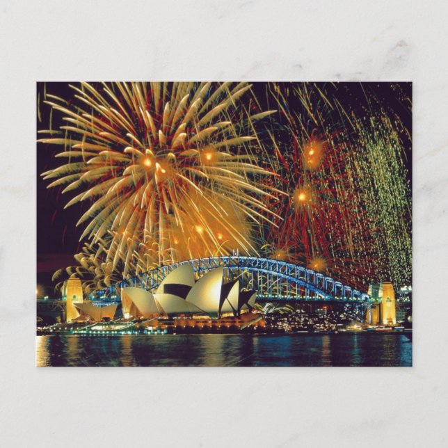 Carte Postale Sydney under Fireworks Postcard (Devant)