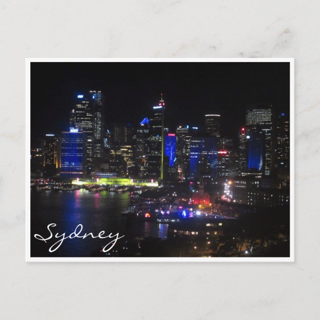 Carte Postale sydney vivid bleu (Devant)