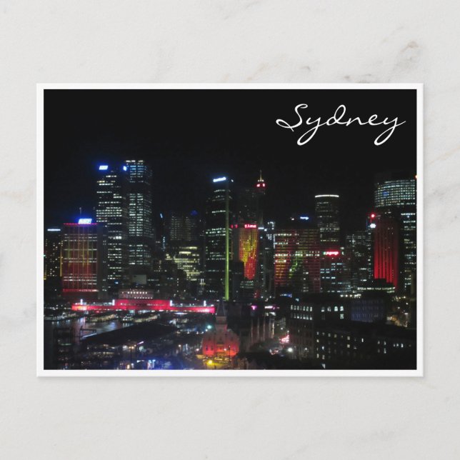 Carte Postale sydney vivid rouge (Devant)
