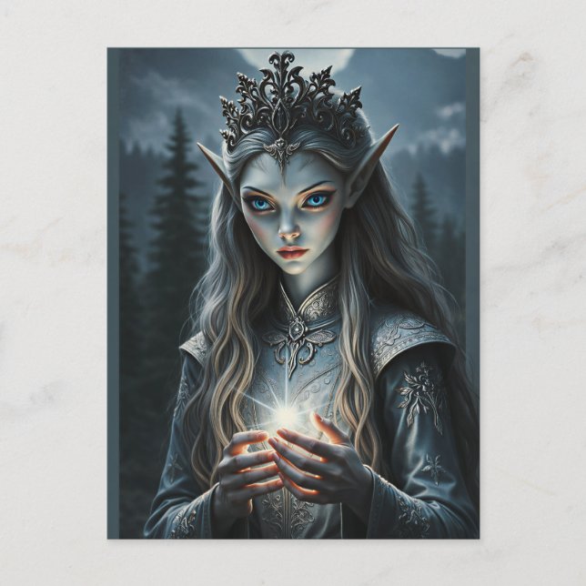 Carte Postale Sylvarae Nightwhisper Mystique Elfe Sorcière (Devant)
