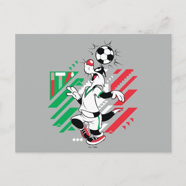 Carte Postale SYLVESTER™ Team Italy Soccer Graphic (Devant)