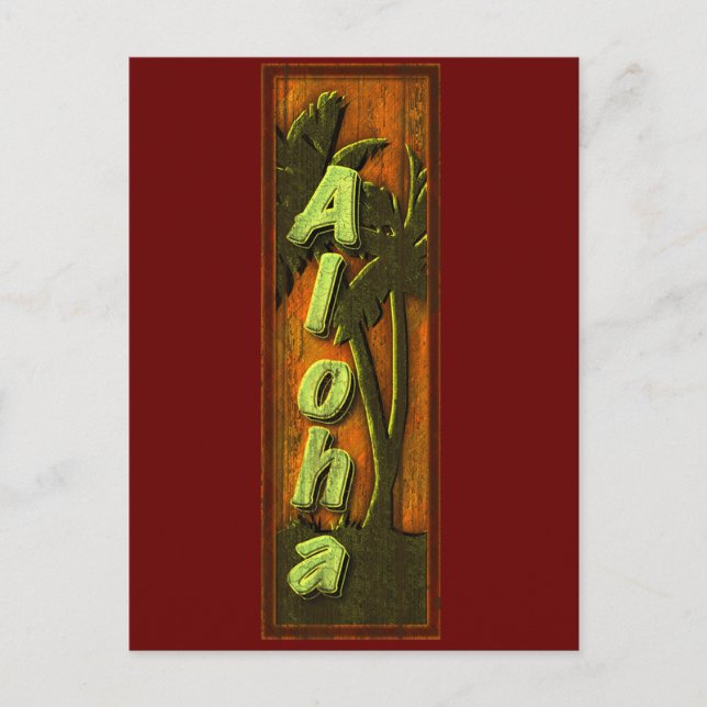 Carte Postale Symbole Aloha (Devant)