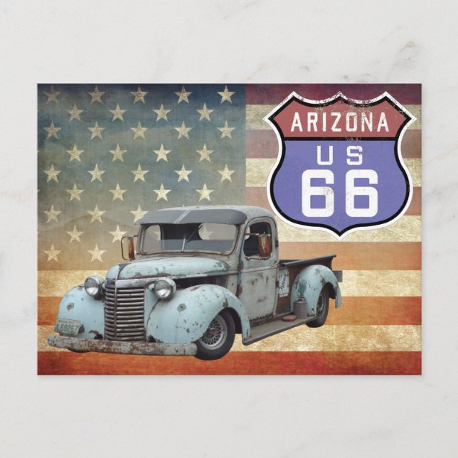 Carte Postale Symbole Arizona Route 66 (Devant)