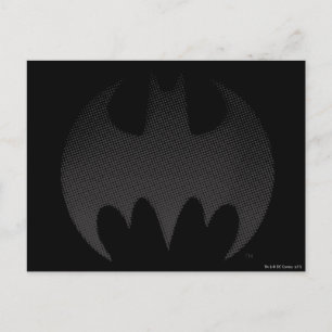 Carte Postale Symbole Batman Black White Fade Logo