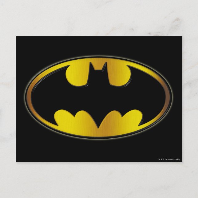 Carte Postale Symbole Batman | Logo de dégradé ovale (Devant)