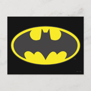 Carte Postale Symbole Batman   Logo Oval de chauve-souris