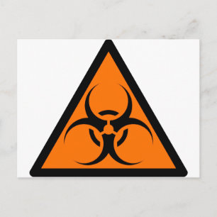 Carte Postale Symbole Bio Risque ou Biodanger Signal Avertisseme