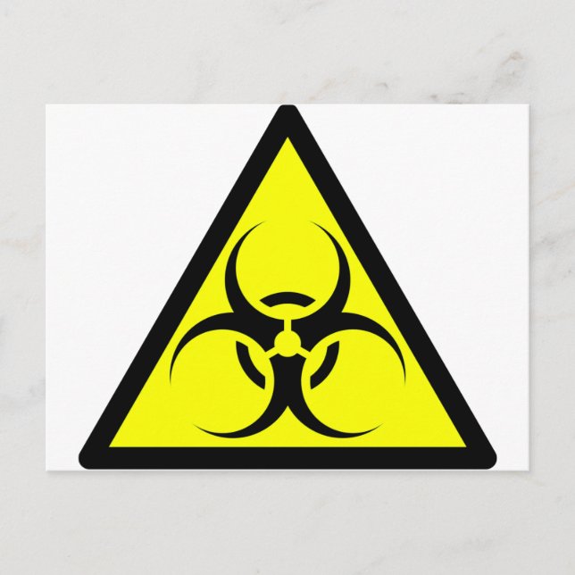 Carte Postale Symbole Bio Risque ou Biodanger Signal Avertisseme (Devant)