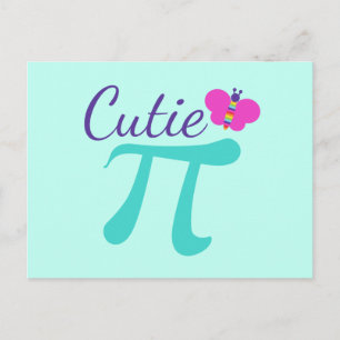 Carte Postale Symbole Cutie Pi Pun mathématique